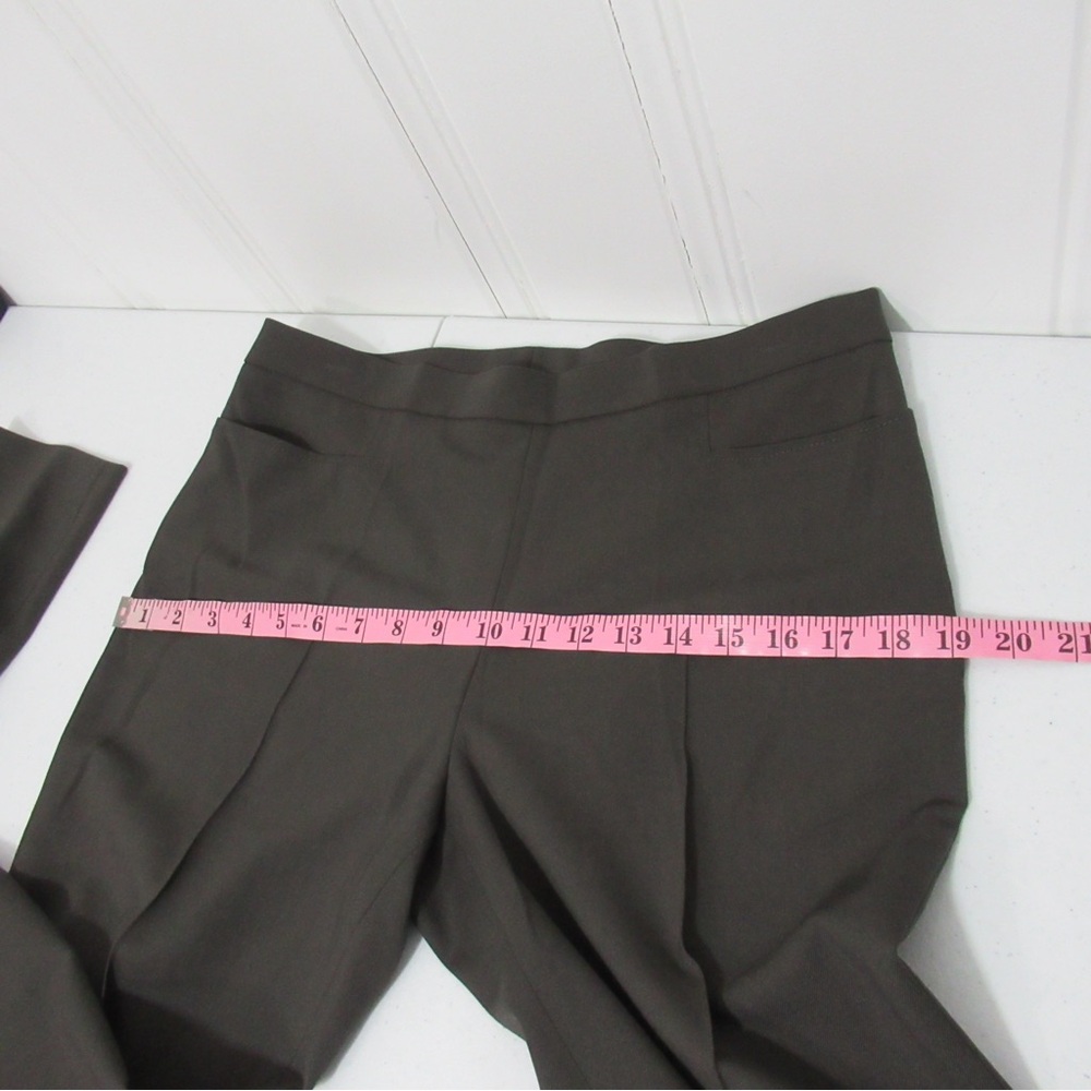 Akris Punto Olive Green Wool Blend Francoise Trousers Size 8 NWT - Picture 12 of 17